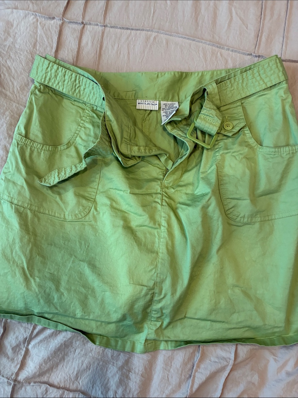 White Stag Bright Green Women's Skort with Fabric Belt